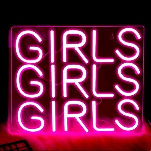 GIRLS Hot Pink Neon LED Feminine Wedding/Graduation/Birthday/Bedroom/Wall Decor